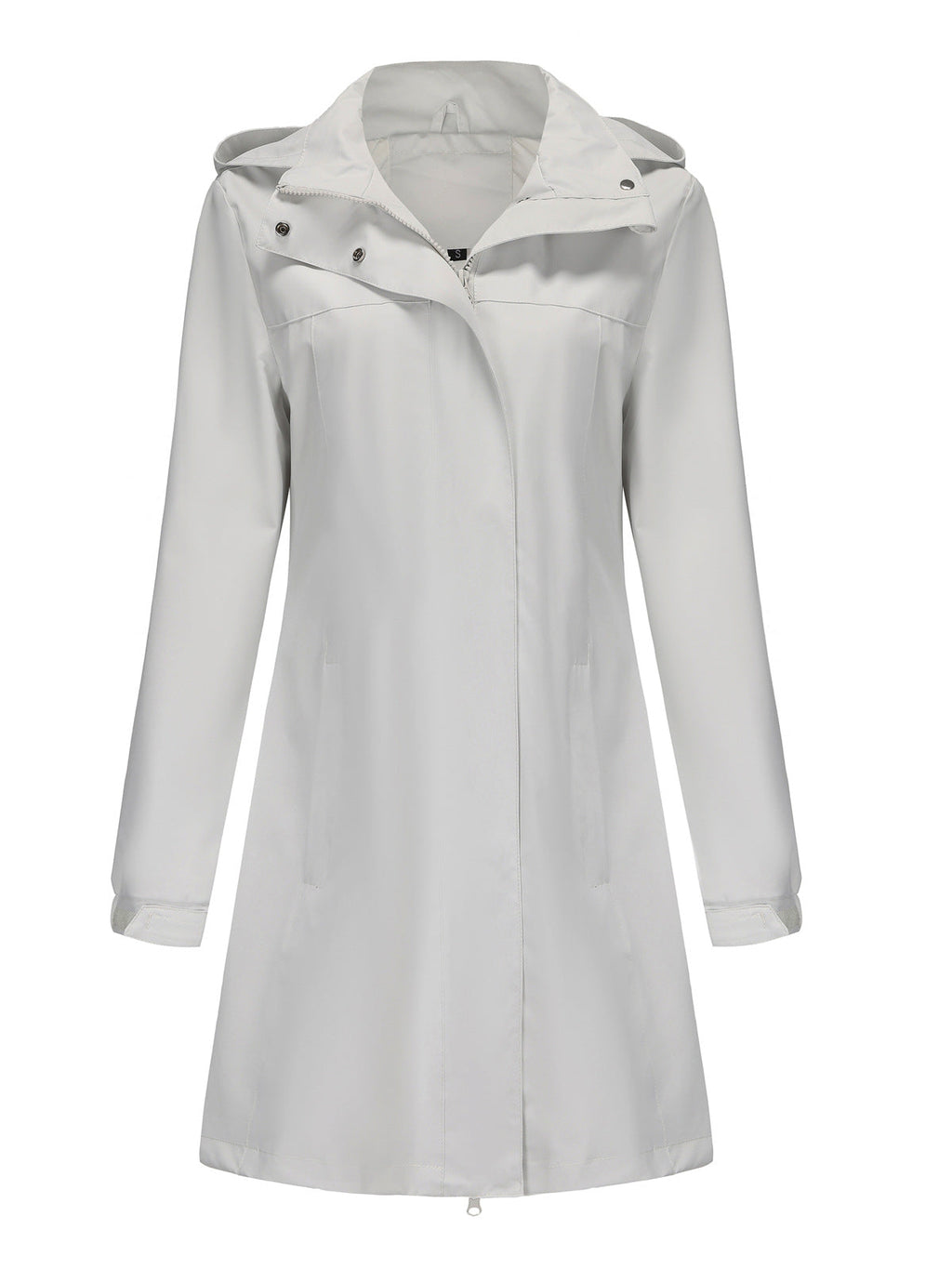 Solid Color Long Sleeve Windbreaker Coat