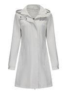 Solid Color Long Sleeve Windbreaker Coat