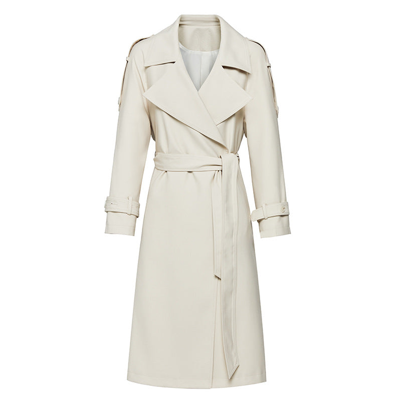 Trench Lace-up Loose Overcoat