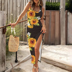 María Chic José Women's Floral Dress with High Slit Evening Wear Edit