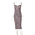 Slim Fit Backless Split Sling Dress