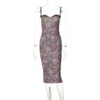 Slim Fit Backless Split Sling Dress