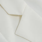 White Cutout Long Sleeve Blazer Dress