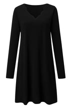 Diana Statement Long Sleeve V Neck Dress with Scalloped Hem Boutique Collection