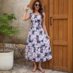 Fabiana Premium Women's Floral Ruffle Maxi Dress Boutique Collection