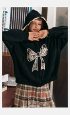 Oversize Lace Bow Hoodie