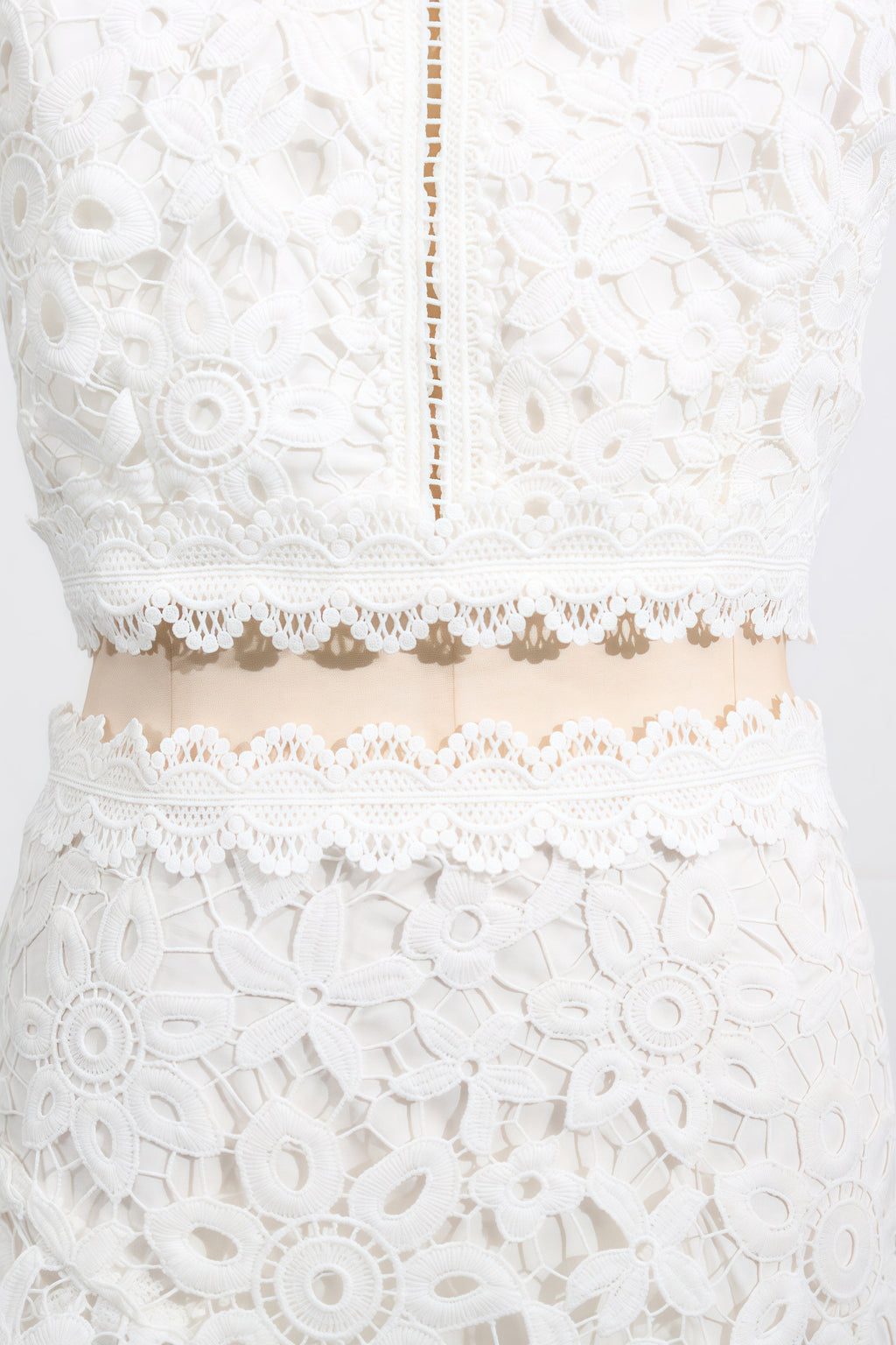 Wiskf Lace Sleeveless Top Midi Dress Set