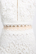 Wiskf Lace Sleeveless Top Midi Dress Set