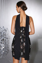 Locica Teardrop Diamond Sheer Mini Dress