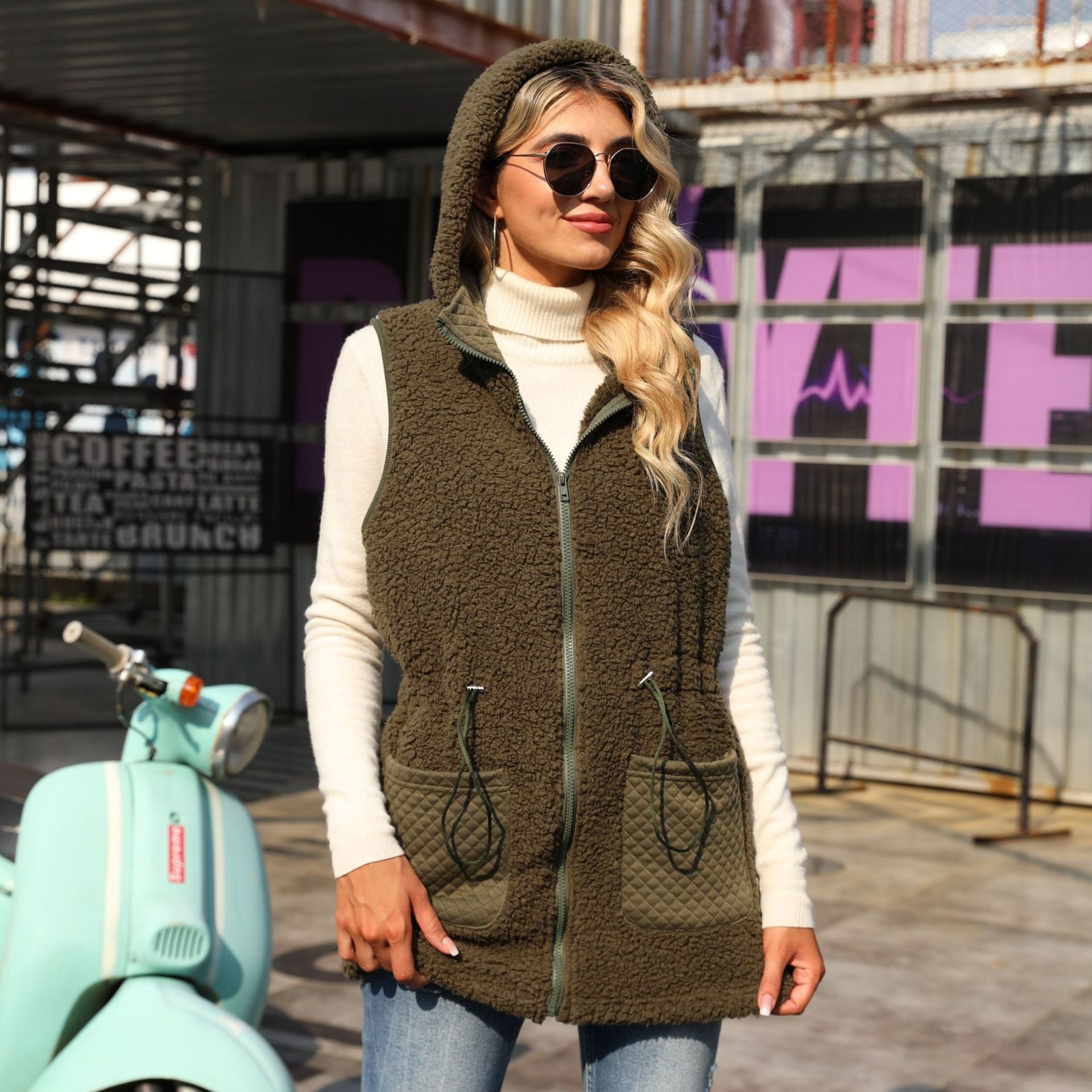 Bubble Velvet Sleeveless Vest