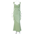Open Back Formal Satin Gown