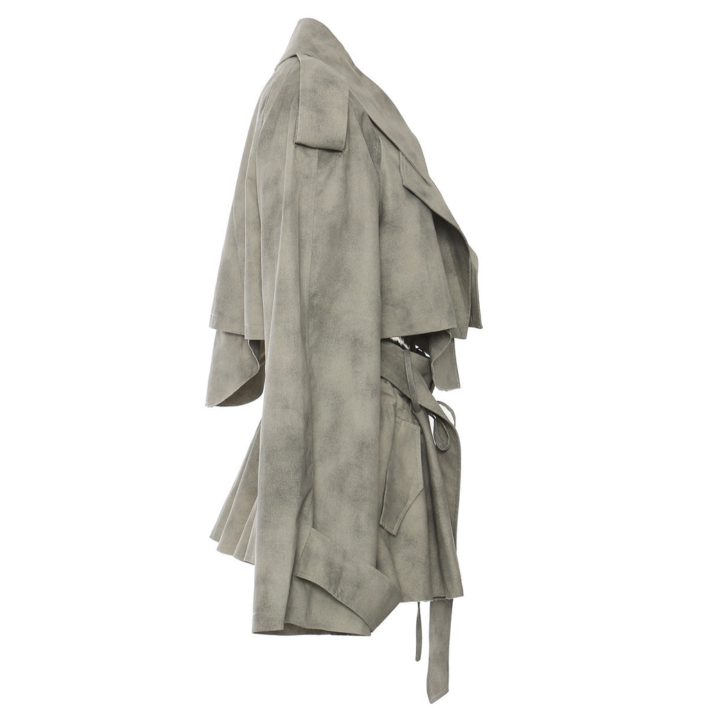 Camouflage Ink Skirt Suit
