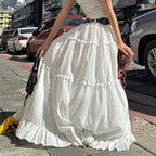 Fashionable French Sweet Sexy Two Piece Suit Summer Women Off Shoulder Tube Top Skirt No Belt