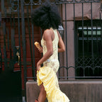 Lace See-Through Irregular Dress