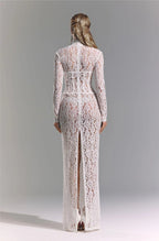 Sexy Lace Cutout Sheath Reception Dress