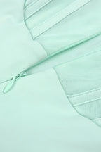 Gened Green Ribbon Sheer Chiffon Maxi Dress