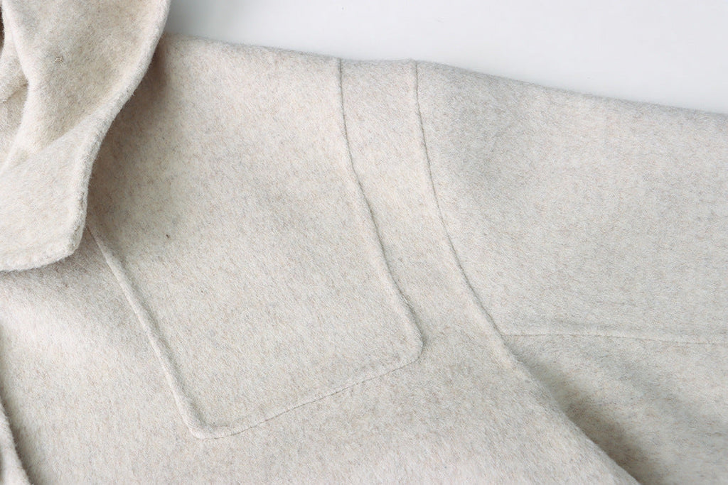 Woolen Hooded Cape Coat