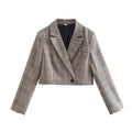 Plaid Short Blazer