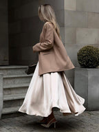 Satin A-Line Maxi Skirt