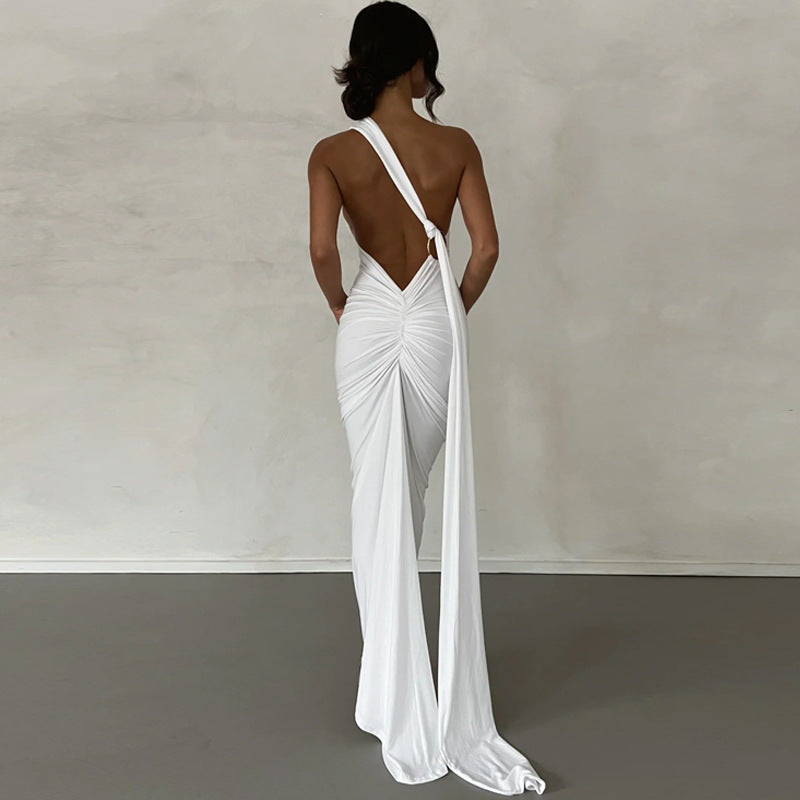 Halterneck Sleeveless Open Back Dress