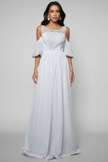 Calyxn White Short Sleeve Maxi Dress