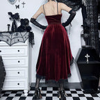 Slim-fit halter neck tie waist dress