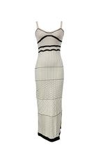 Yadira Aesthetic Knitted Maxi Dress with Slit and Cutouts Chic Silhouette Collection
