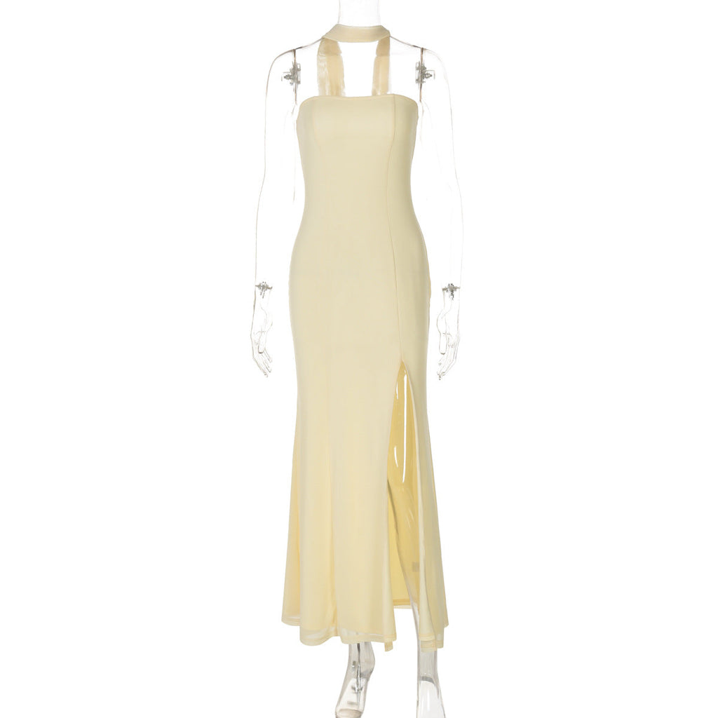 Strapless Sexy HIgh Split Gown
