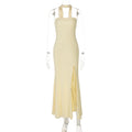 Strapless Sexy HIgh Split Gown