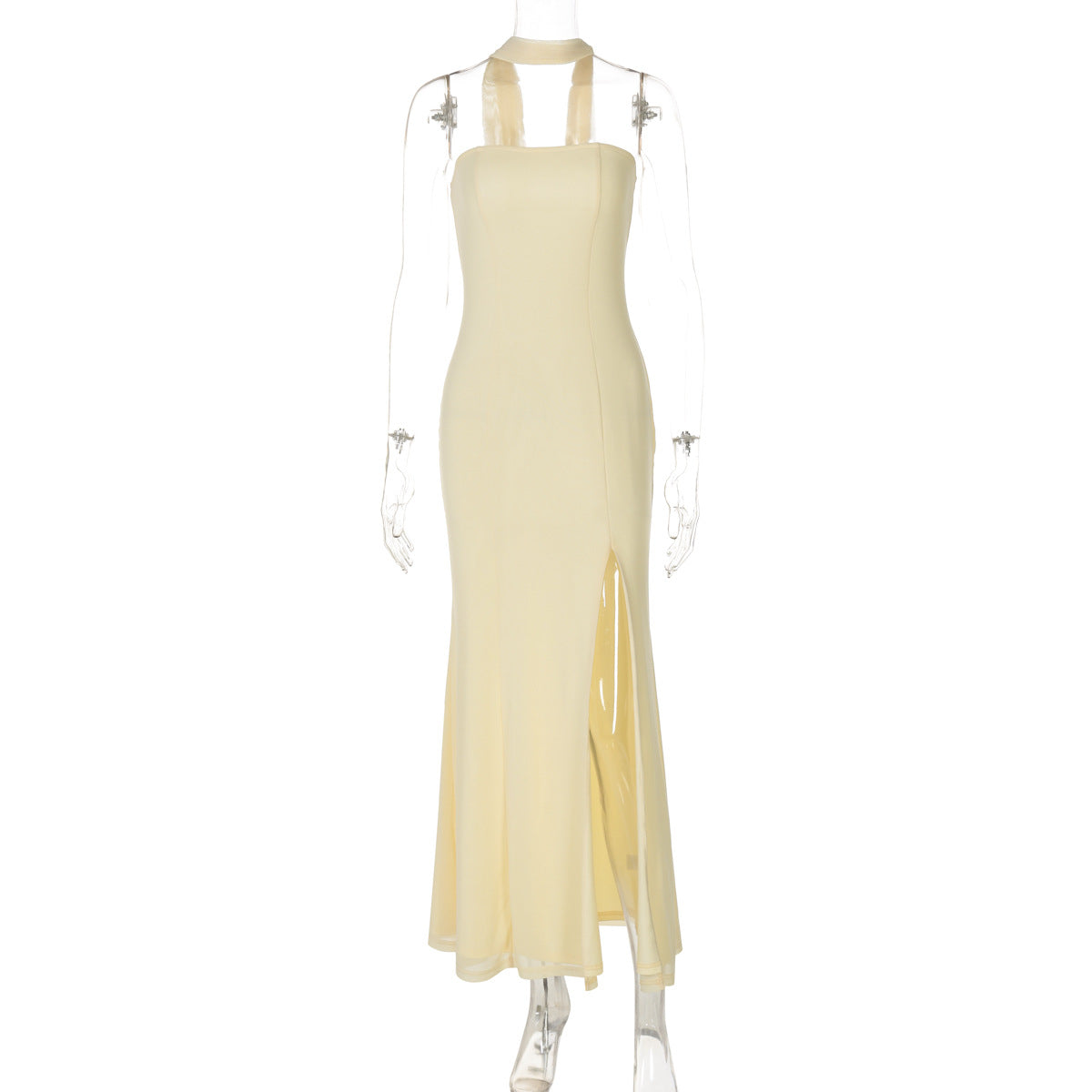 Strapless Sexy HIgh Split Gown