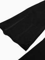 Black Cowl Neck Bell Sleeve Tie Waist Bodycon Maxi Dress