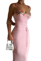 American style breast cup applique dress