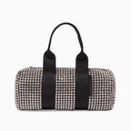 Rhinestone-Embellished Rose Handbag