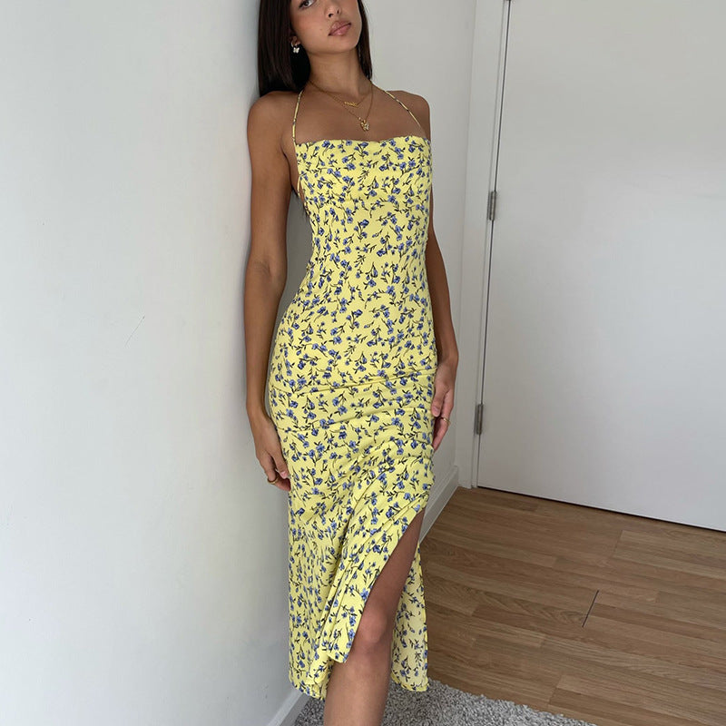 Haydée Boutique Women's Floral Slit Maxi Dress Evening Wear Edit