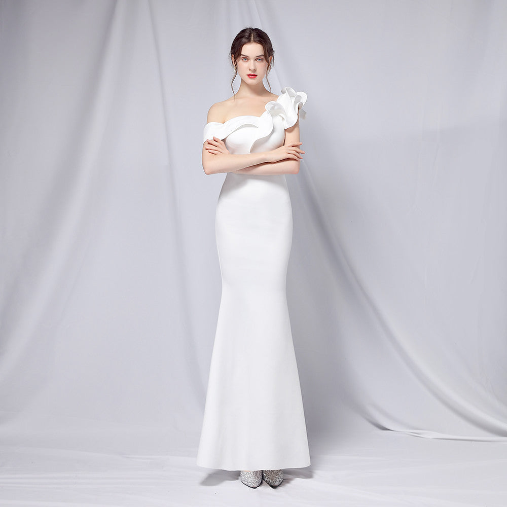 One Shoulder Evening Gown