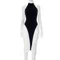Patricia Statement Women's Graduation Dress with Figure Hugging Cut and Asymmetric Ruffle Details Chic Silhouette Collection