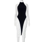Patricia Statement Women's Graduation Dress with Figure Hugging Cut and Asymmetric Ruffle Details Chic Silhouette Collection
