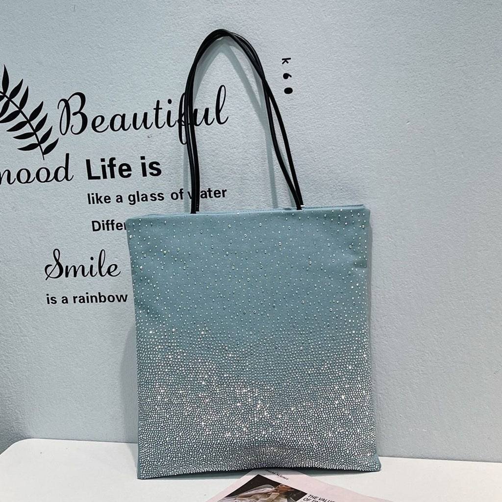 Gradient Rhinestones Tote Bag by Karen