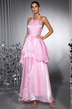 Reem Pink Ruffled Maxi Dress