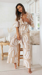 Day to Night 3/4 Sleeves Jumpsuit