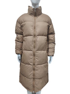 Solid Zipped Long Cotton Jacket