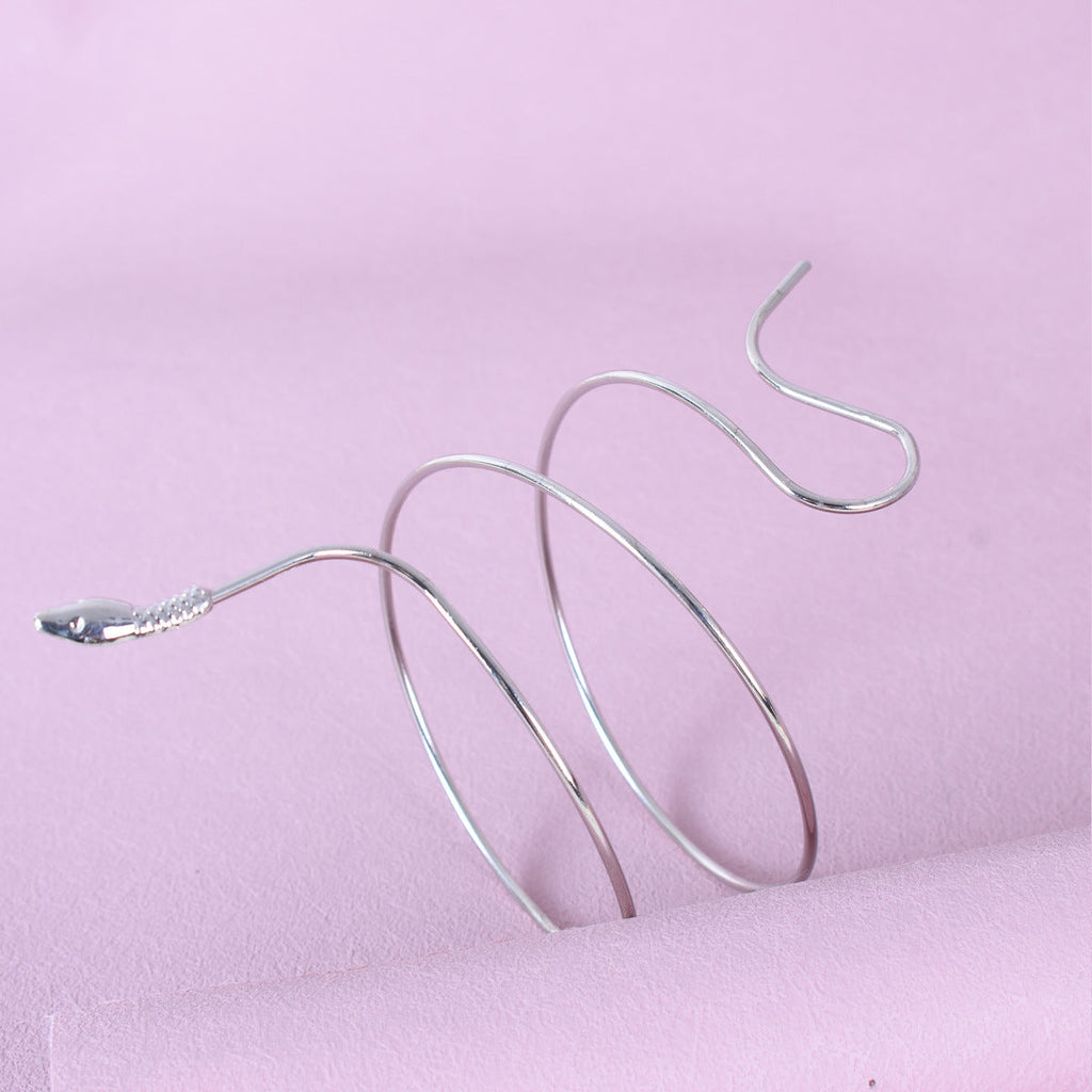 Twisted Wrap Snake Open Bracelet