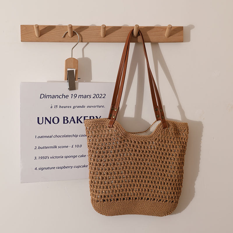 Casual Hollow Out Cutout Shoulder Bag Cotton Crochet