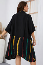 Plus Size Irregular Short Sleeves Shirt Dress