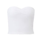 Fashionable French Sweet Sexy Two Piece Suit Summer Women Off Shoulder Tube Top Skirt No Belt