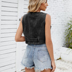 Washing Denim Vest Top