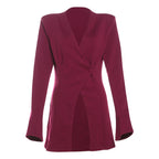 High End Designer Elegant Slim Fit Solid Blazer