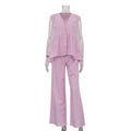 Cotton V neck Sleeveless Top Vest & Pant Set