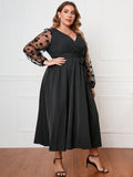 Long Sleeves Black Occasion Dress