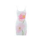 Floral Print Spaghetti Strap Deep U-Back Slim Fit Mini Dress
